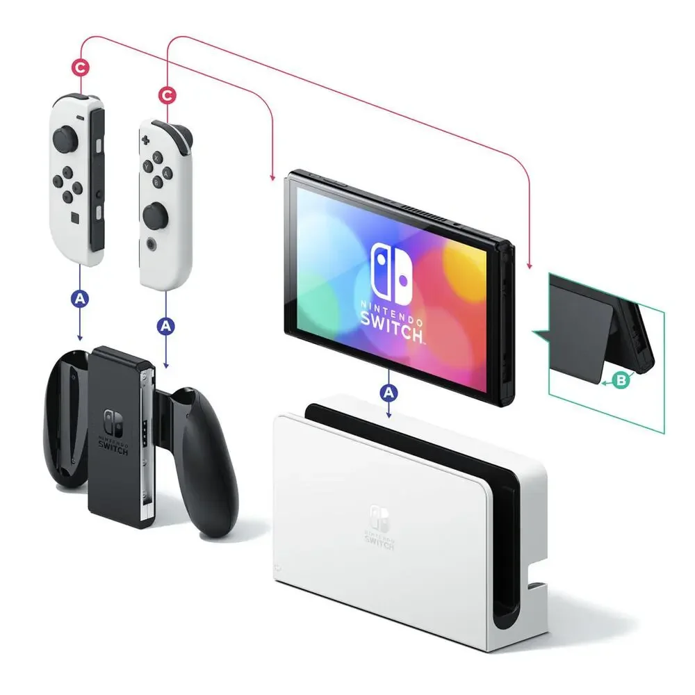 Nintendo Switch OLED Console – White | 7” Touchscreen